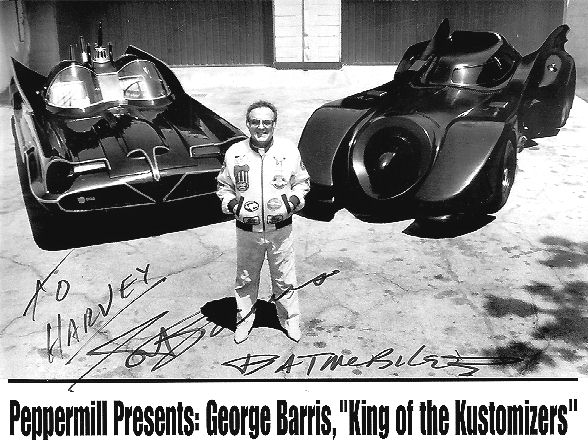 Both pics feature George Barris standing by